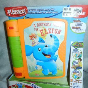 🆕Playskool Learnimals A Birthday Party for Elefun Magic Motion Learning Book